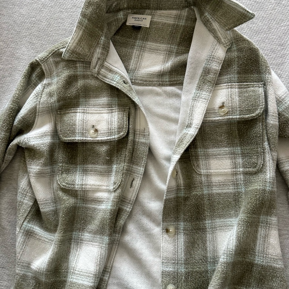 American Eagle Plaid Shacket - image 3